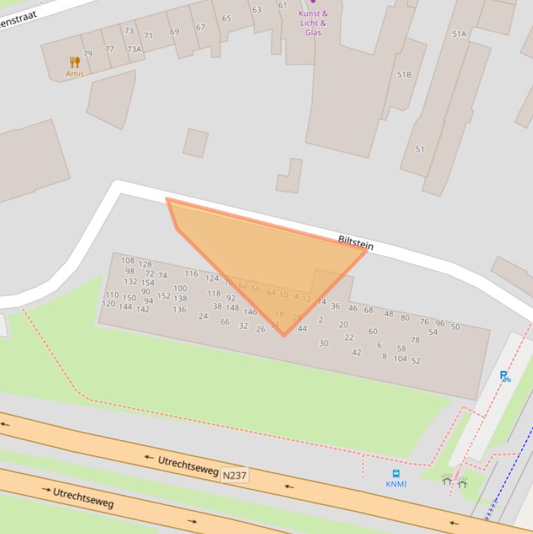 Kaart van postcodegebied 3732GW.