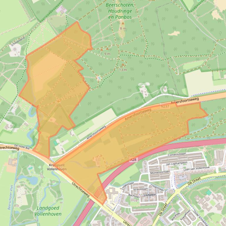 Kaart van postcodegebied 3732HB.