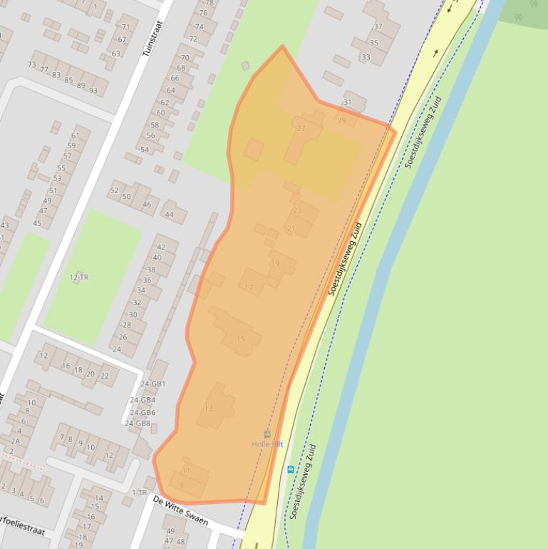 Kaart van postcodegebied 3732HC.