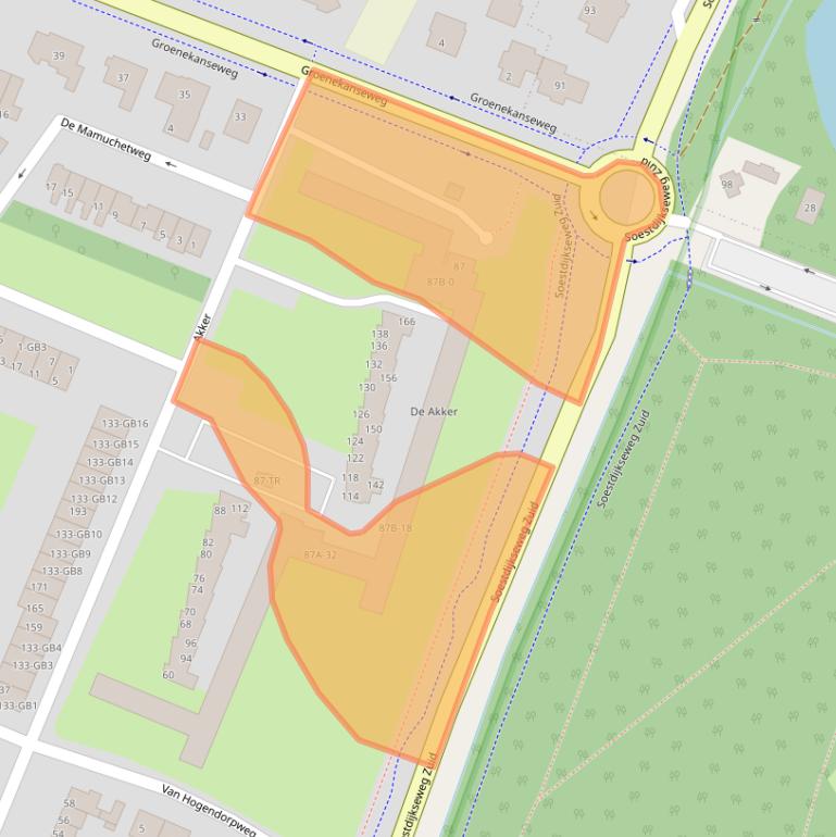 Kaart van postcodegebied 3732HE.