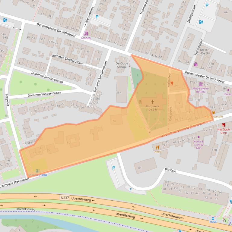 Kaart van postcodegebied 3732HK.