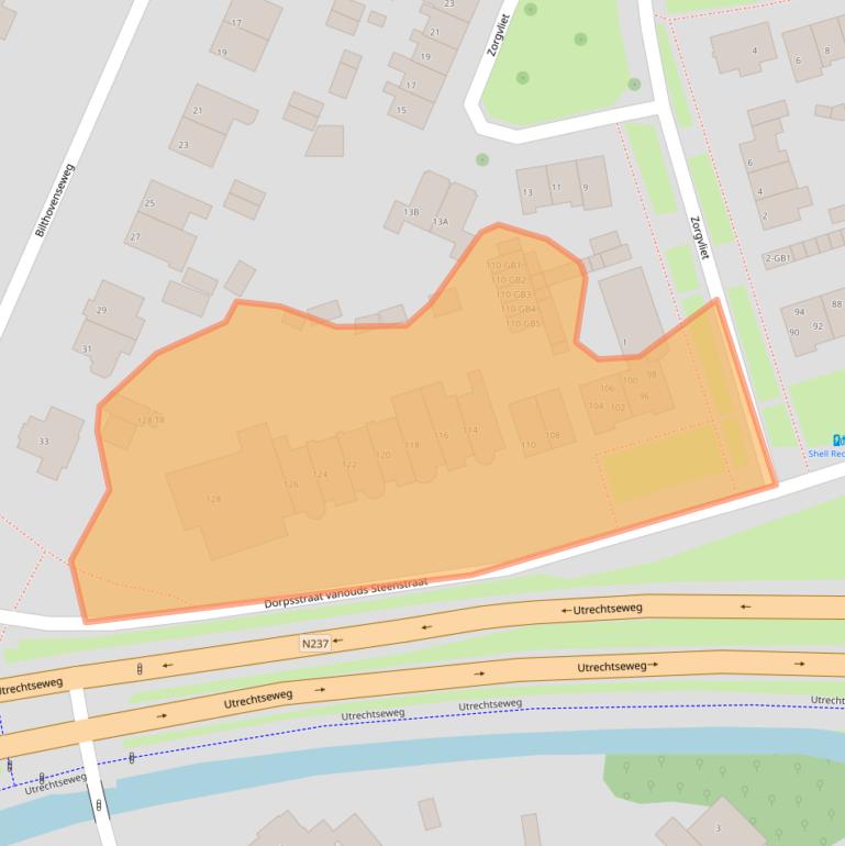 Kaart van postcodegebied 3732HL.