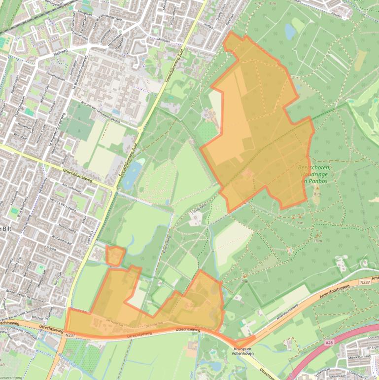Kaart van postcodegebied 3732HM.