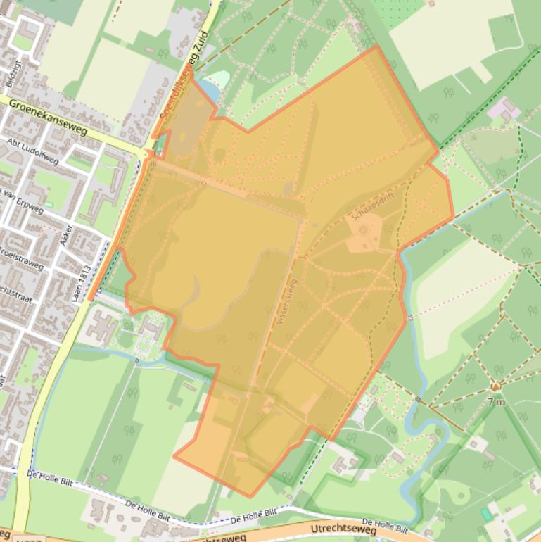 Kaart van postcodegebied 3732HN.