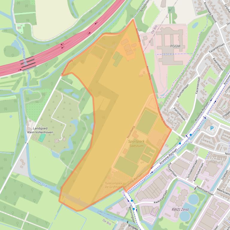 Kaart van postcodegebied 3732HT.