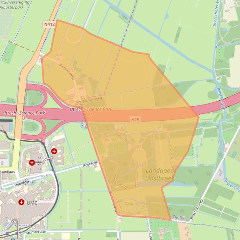 Kaart van postcodegebied 3732HV.