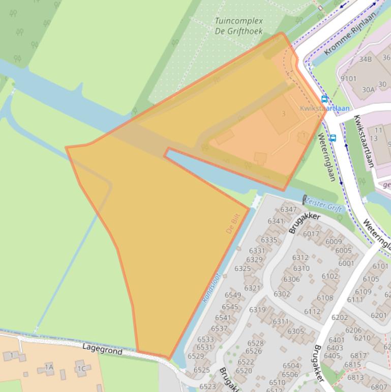 Kaart van postcodegebied 3732HZ.