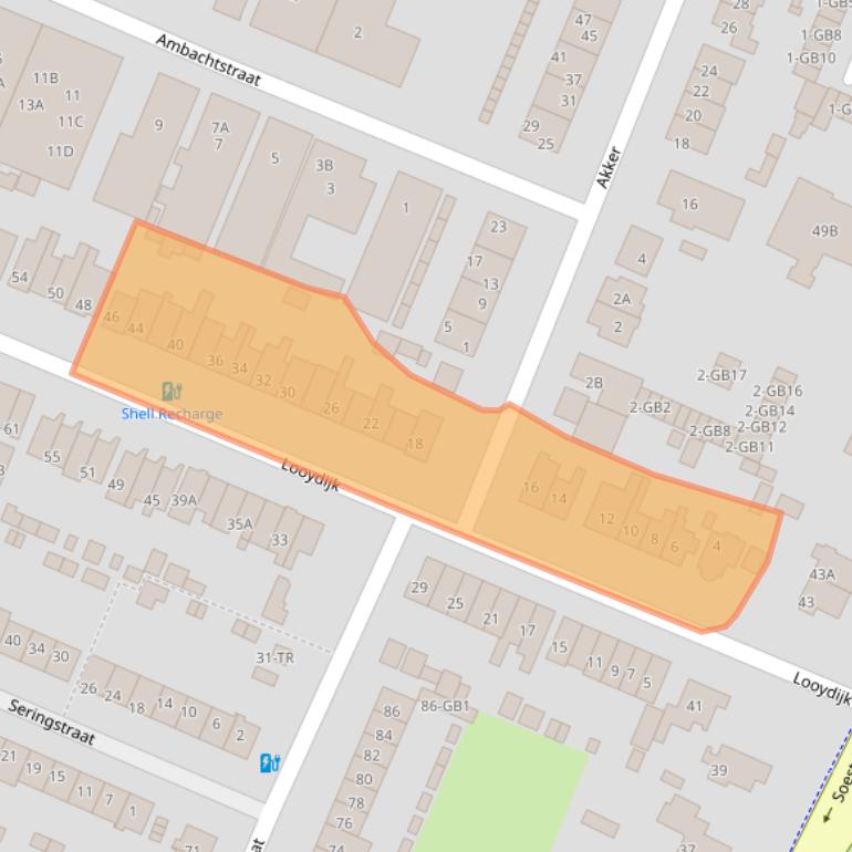 Kaart van postcodegebied 3732VE.