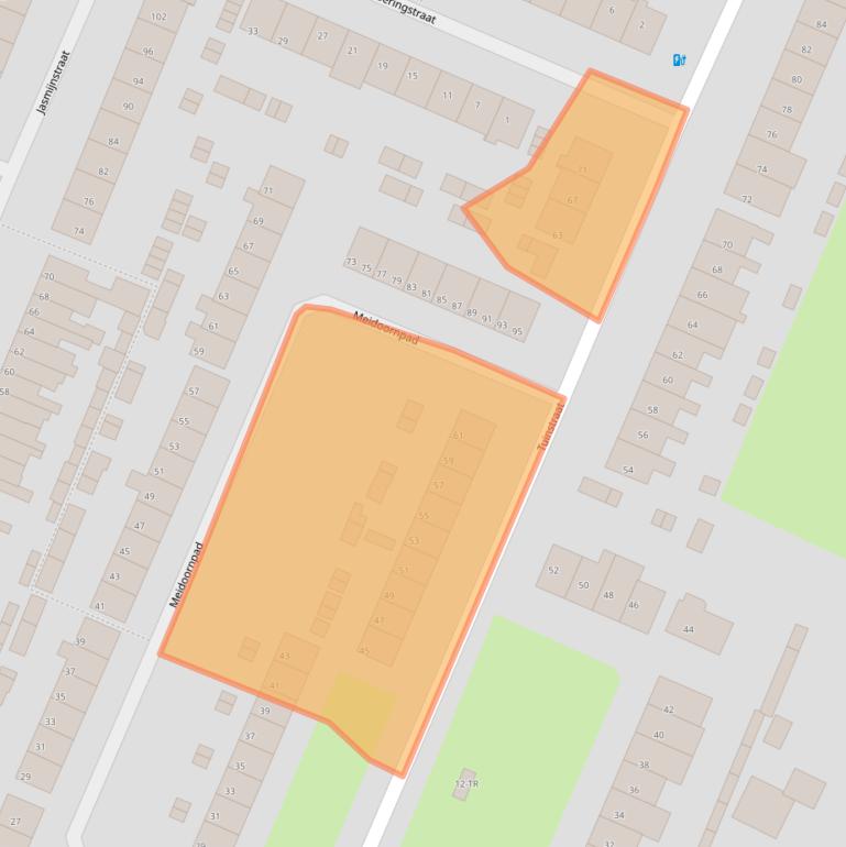 Kaart van postcodegebied 3732VK.