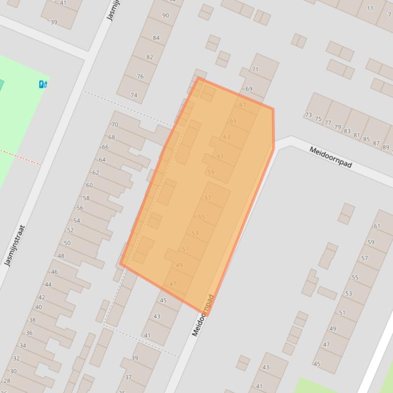Kaart van postcodegebied 3732VR.