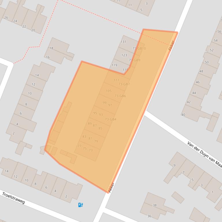 Kaart van postcodegebied 3732XC.