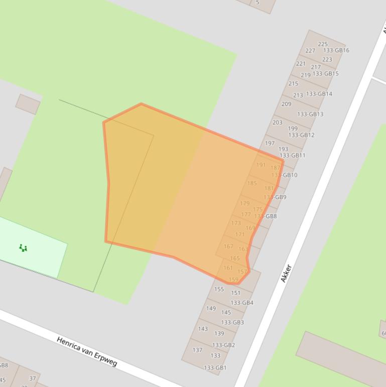 Kaart van postcodegebied 3732XE.