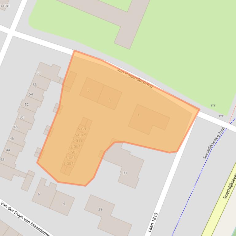 Kaart van postcodegebied 3732XK.