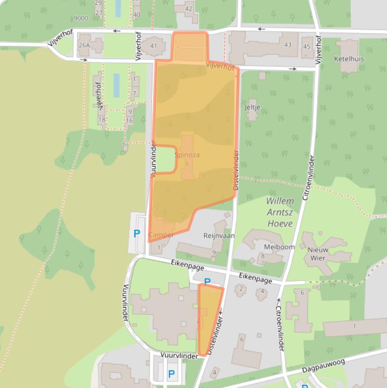 Kaart van postcodegebied 3734AB.
