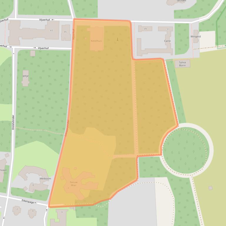 Kaart van postcodegebied 3734AD.