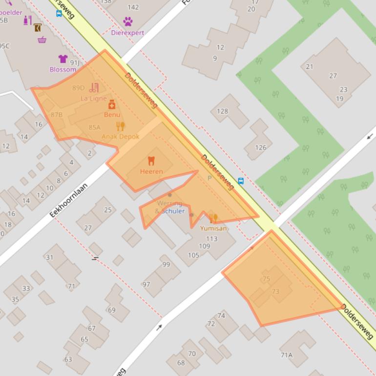 Kaart van postcodegebied 3734BD.