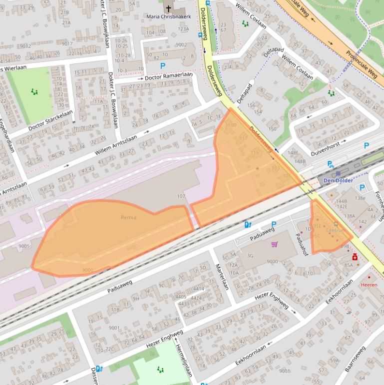 Kaart van postcodegebied 3734BE.