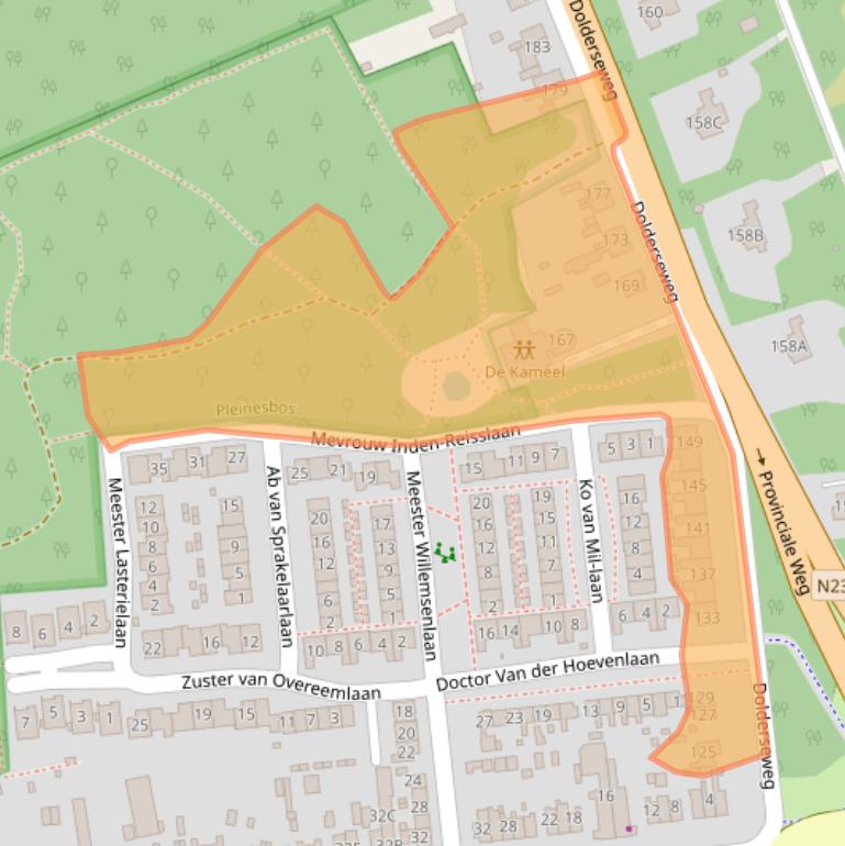 Kaart van postcodegebied 3734BH.