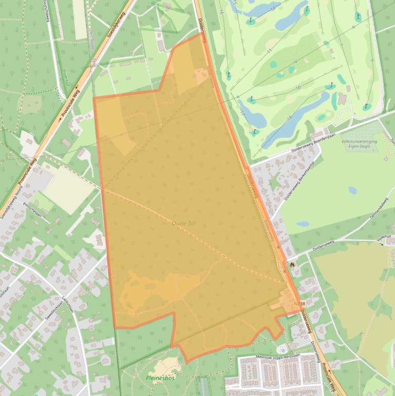 Kaart van postcodegebied 3734BJ.