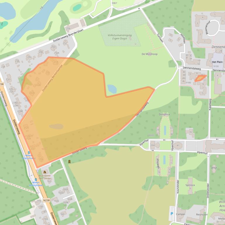 Kaart van postcodegebied 3734BP.