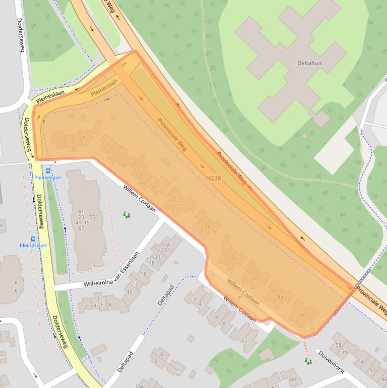 Kaart van postcodegebied 3734BV.