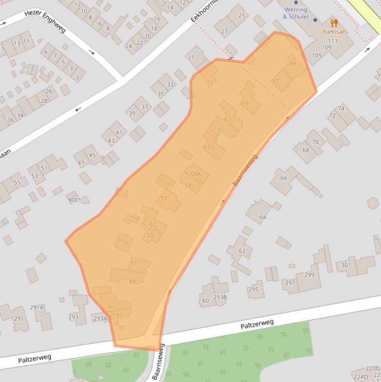 Kaart van postcodegebied 3734CA.