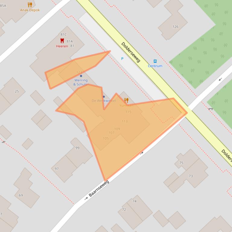 Kaart van postcodegebied 3734CB.