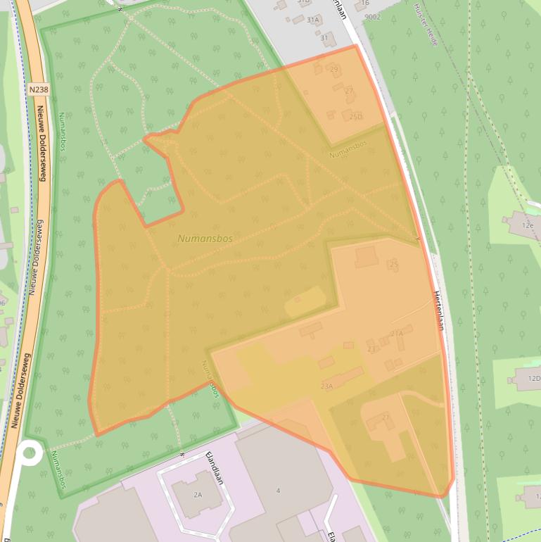 Kaart van postcodegebied 3734CD.