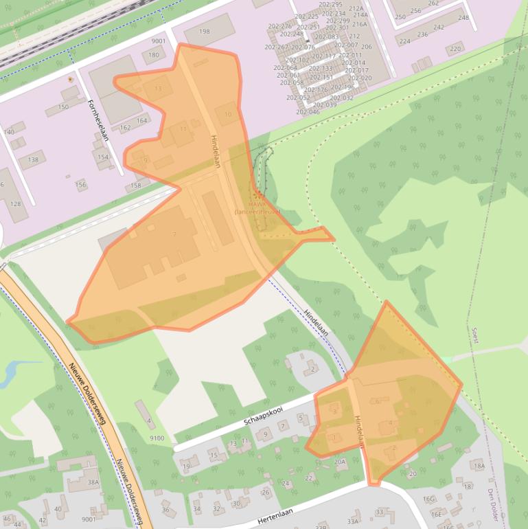 Kaart van postcodegebied 3734CJ.