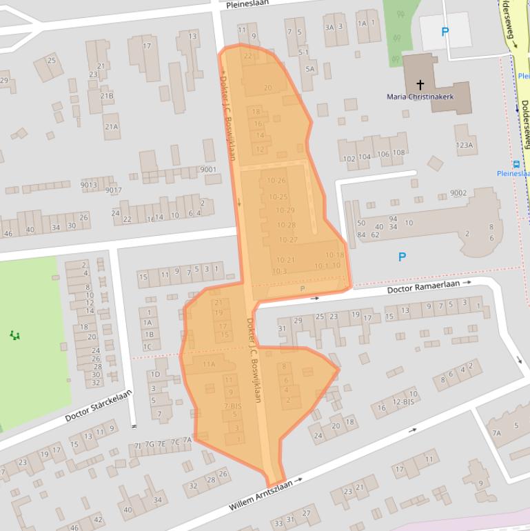 Kaart van postcodegebied 3734EA.