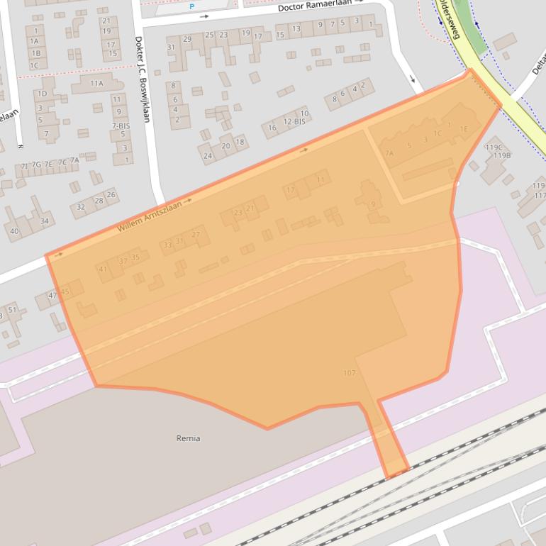 Kaart van postcodegebied 3734EC.