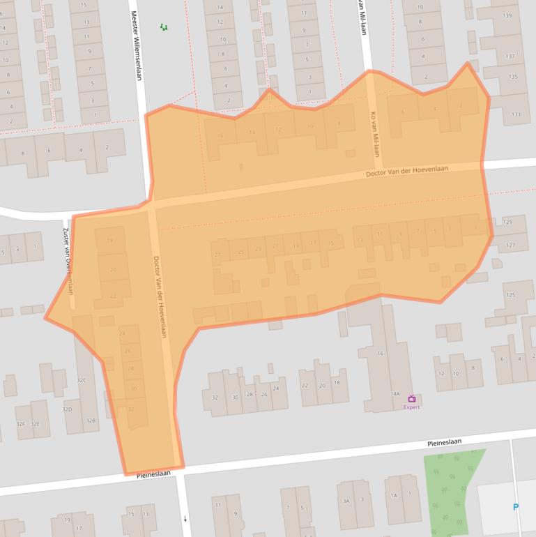 Kaart van postcodegebied 3734EK.