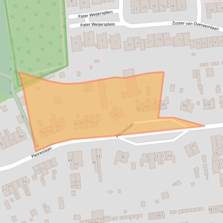 Kaart van postcodegebied 3734EP.