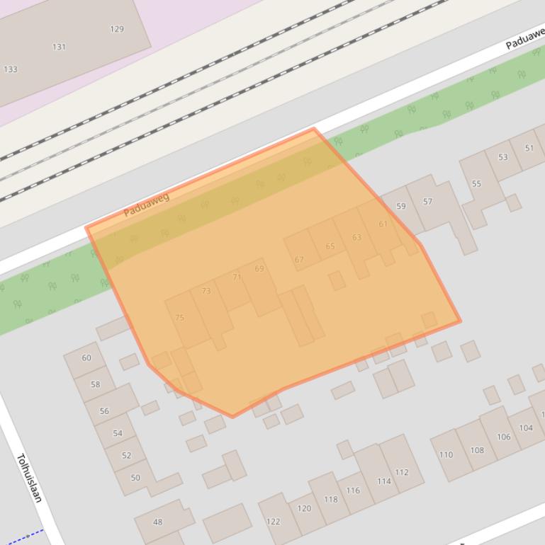 Kaart van postcodegebied 3734GJ.