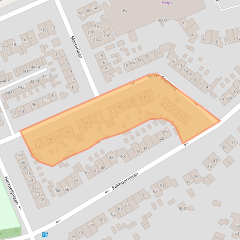 Kaart van postcodegebied 3734GM.