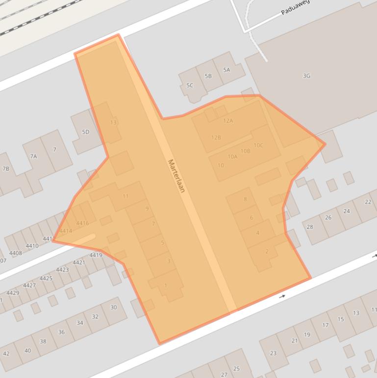 Kaart van postcodegebied 3734HA.