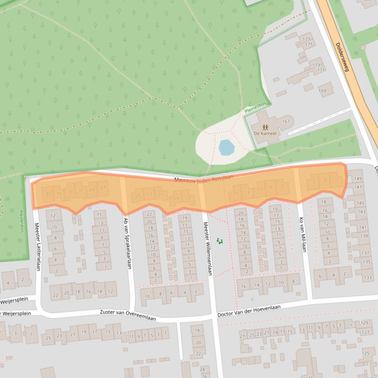 Kaart van postcodegebied 3734JH.
