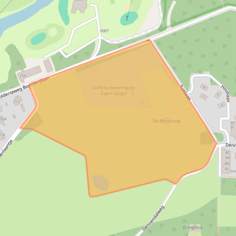 Kaart van postcodegebied 3734SC.