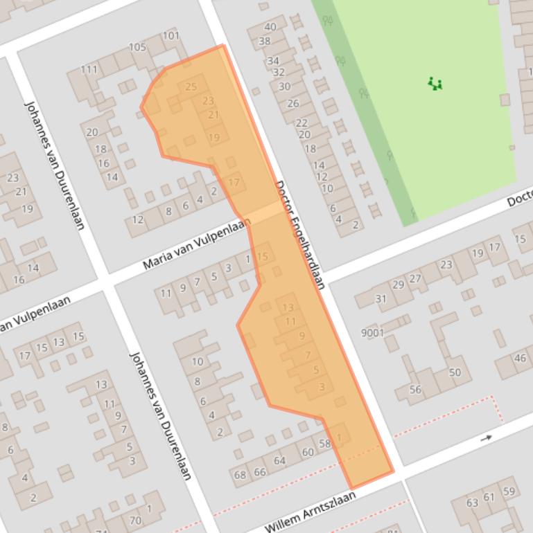 Kaart van postcodegebied 3734VA.