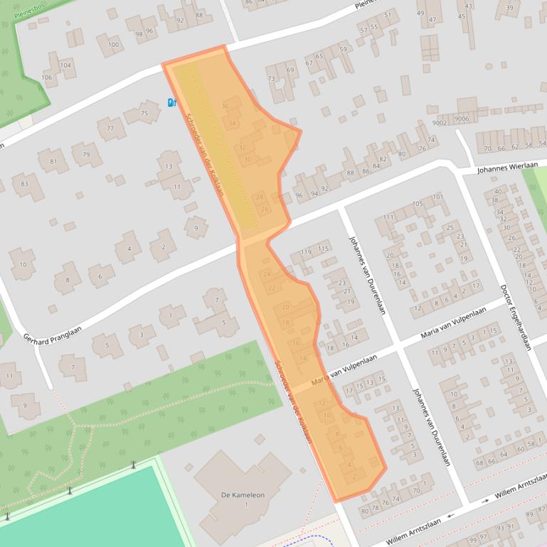 Kaart van postcodegebied 3734VG.