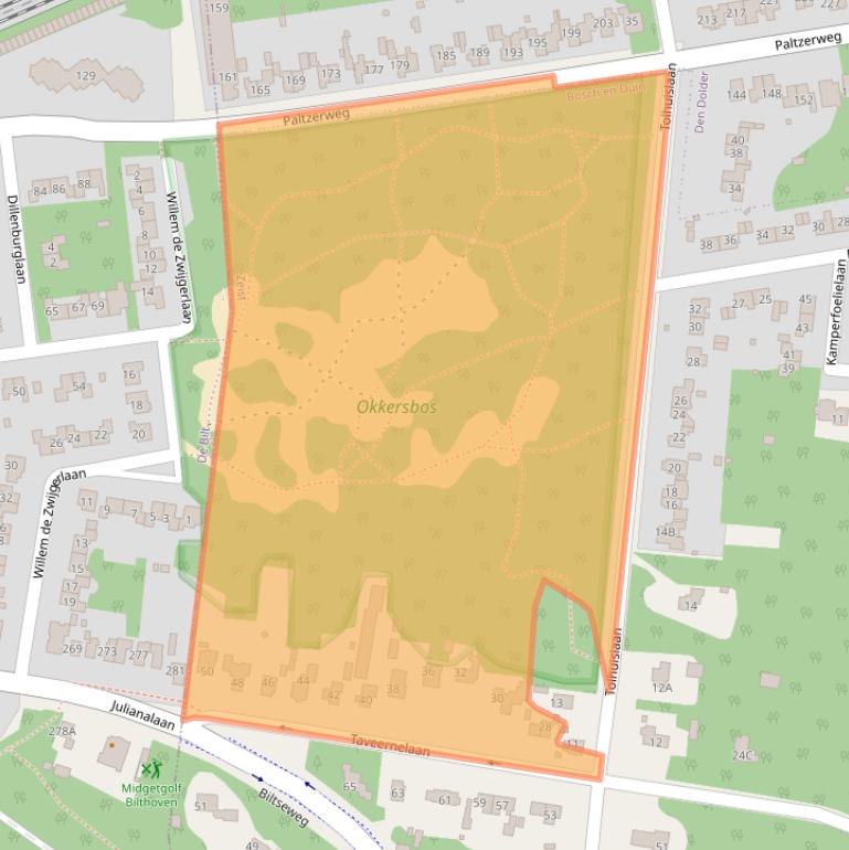 Kaart van postcodegebied 3735KD.