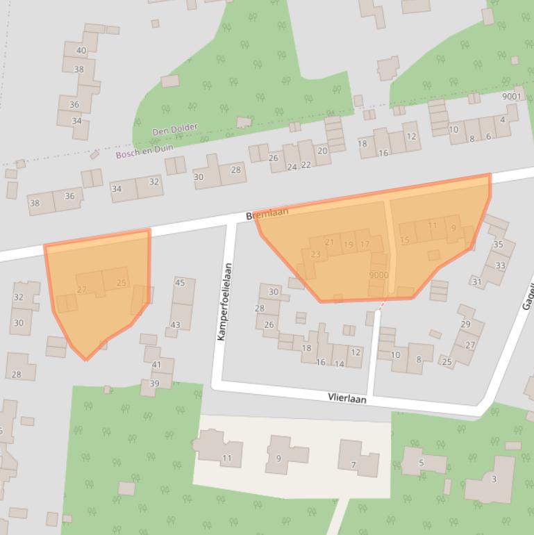 Kaart van postcodegebied 3735KH.
