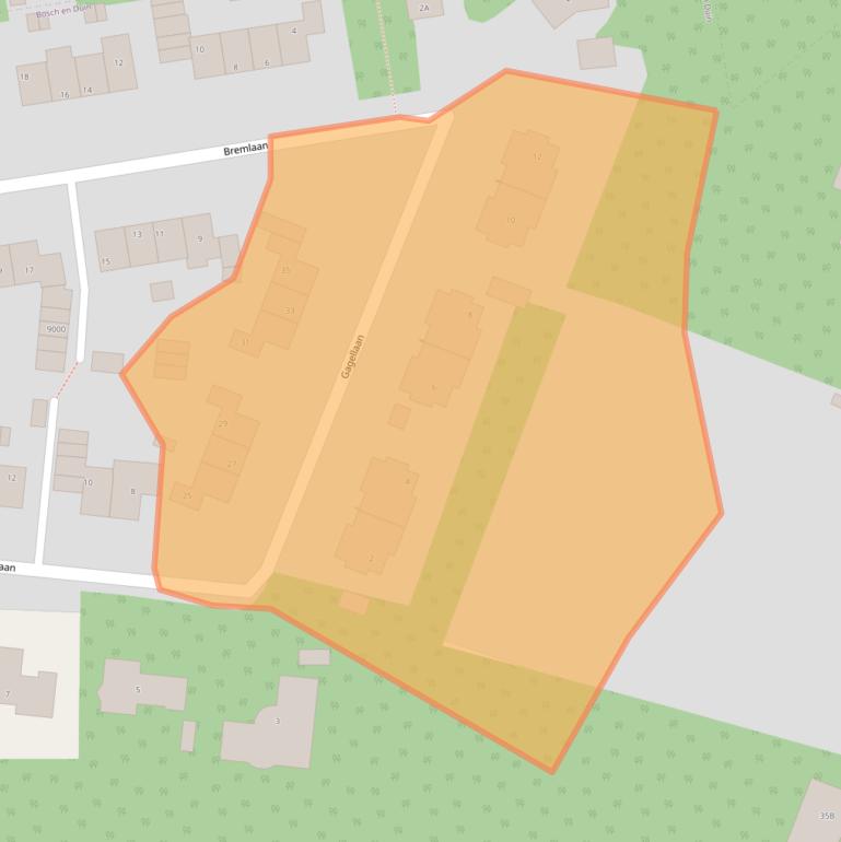 Kaart van postcodegebied 3735KP.