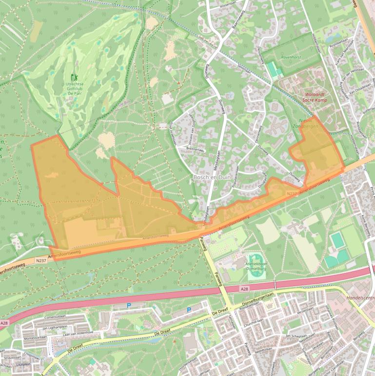 Kaart van postcodegebied 3735LJ.