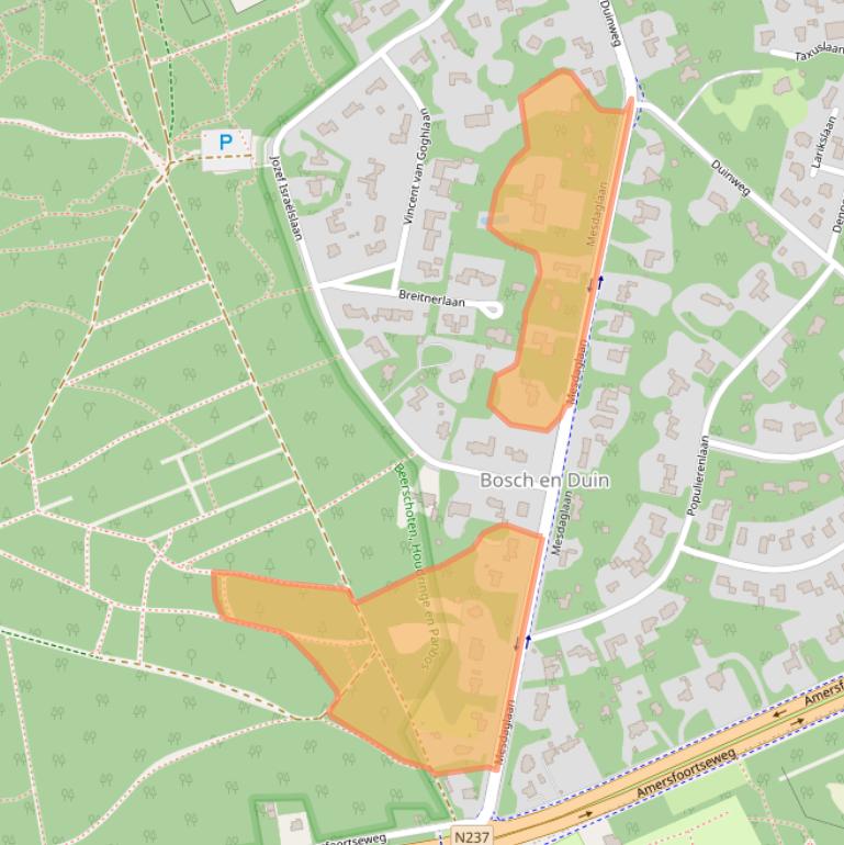 Kaart van postcodegebied 3735LK.