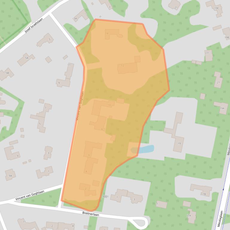 Kaart van postcodegebied 3735LR.