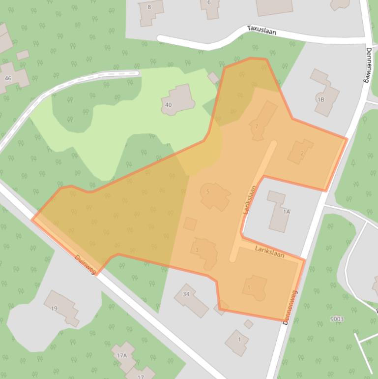 Kaart van postcodegebied 3735LT.