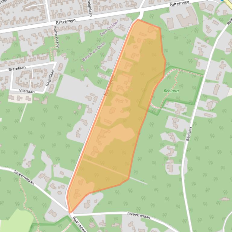 Kaart van postcodegebied 3735MJ.