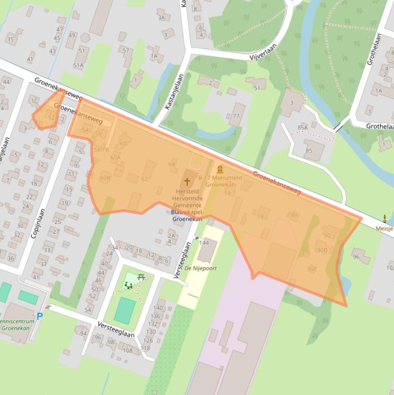 Kaart van postcodegebied 3737AH.