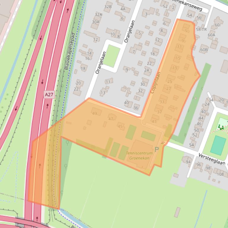 Kaart van postcodegebied 3737AV.